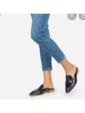 Everlane Womens The Modern Loafer Mule Black sz 7